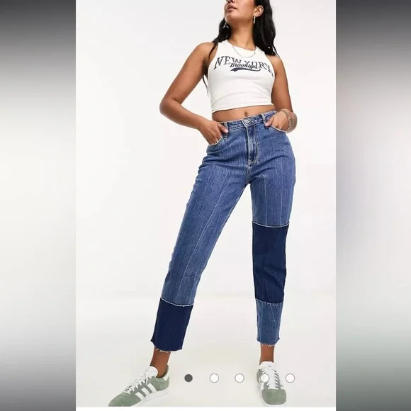 Hollister Curvy High Rise Mom Jeans Blue Size 26 - Picture 1 of 15